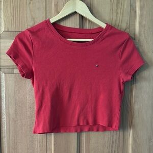 Tommy Hilfiger Women's Size Medium Red Crop Top
